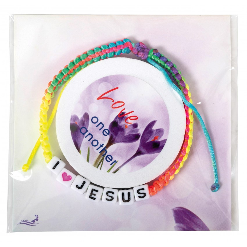 Bracelet "I love Jesus" - Arc-en-Ciel