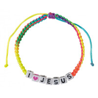 Bracelet "I love Jesus" - Arc-en-Ciel