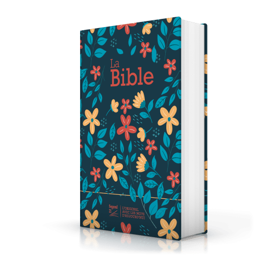 Bible Segond 21 compacte (Premium Style) - couverture rigide, toilée matelassée, motifs marguerites