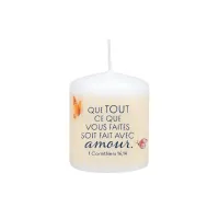 Petite bougie motif fleuri - Mot d’ordre 2024