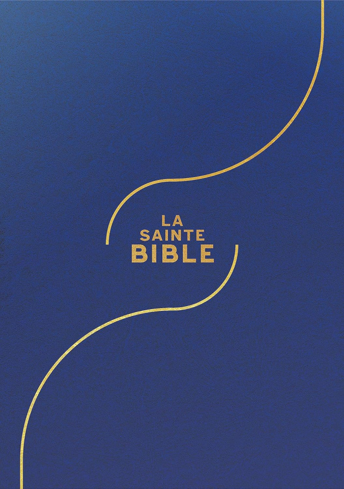 Bible, Segond 1910, gros caractères, souple, vinyle bleu - 2 rubans marque-pages
