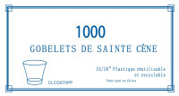 Gobelets en polypropylène transparent x 1000 - [article de Sainte-Cène]