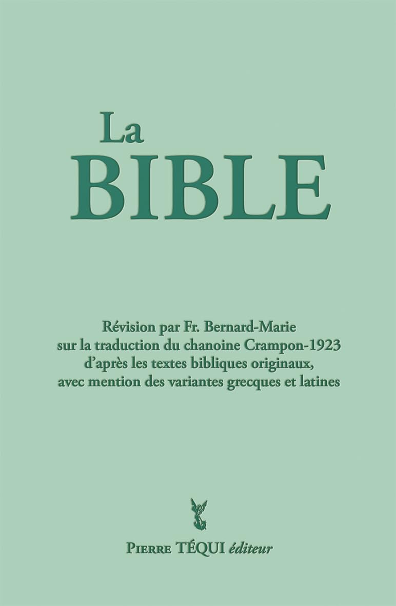 Bible Crampon 1923 révisée 2023 - couverture verte