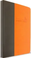 Bible Segond 1880, confort, duo orange/gris - couverture souple, vivella, avec zipper