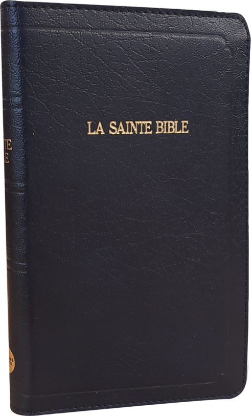 Bible Segond 1910, compacte, similicuir bleu marine, fermeture éclair - 1 ruban marque-pages