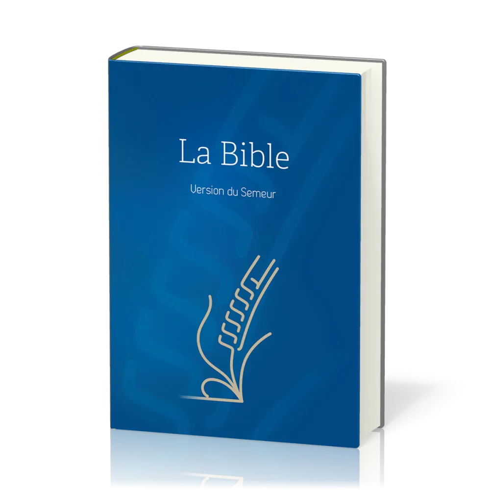 Bible Semeur 2015 compacte, couverture rigide bleue, tranche blanche