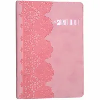 Bible Segond 1880, compacte, rose dentelle [nouveau motif] - couverture souple, vivella