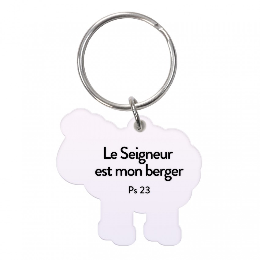 Porte-clé Mouton - "Le Seigneur est mon berger" Psaume 23