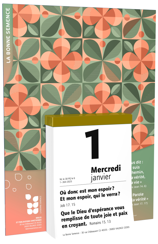 Calendrier La Bonne Semence - mural, à effeuiller, support cartonné