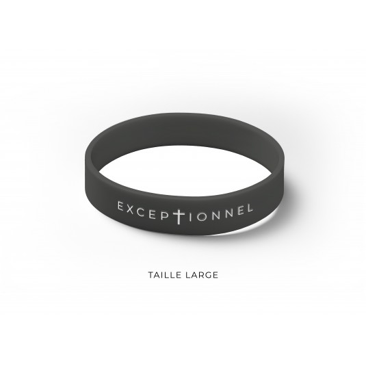 Bracelet "Exceptionnel" noir - Taille L