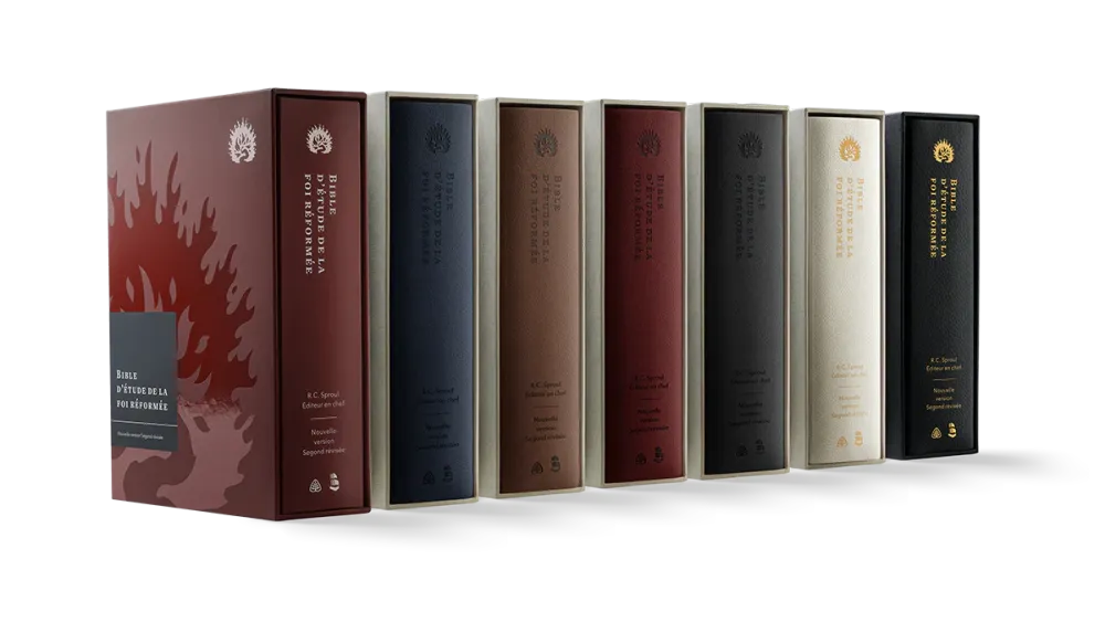 Bible d’étude de la foi réformée - Blanc, Similicuir, tranches or, un signet
