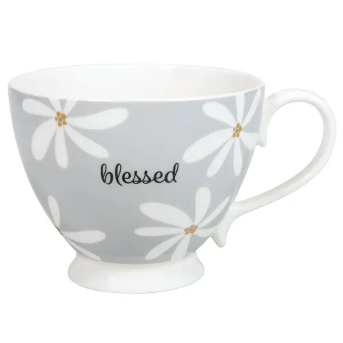 Tasse - Blessed - grise, 350ml