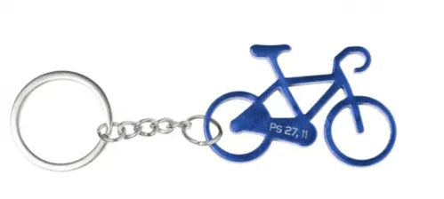 Porte-clé "Vélo" bleu