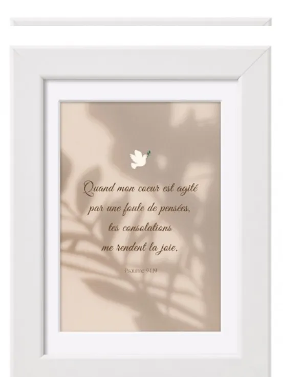 Mini-cadre déco - Tes consolations me rendent la joie