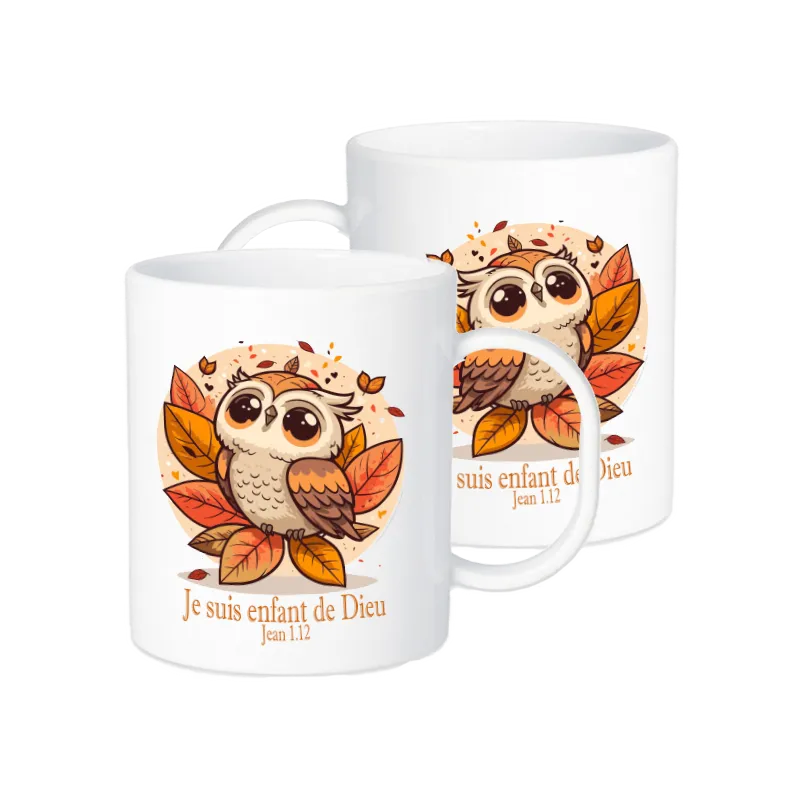 Tasse en plastique incassable pour enfants - "Je suis enfant de Dieu." Jean 1.12