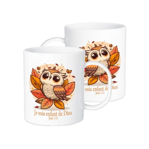 Tasse en plastique incassable pour enfants - "Je suis enfant de Dieu." Jean 1.12