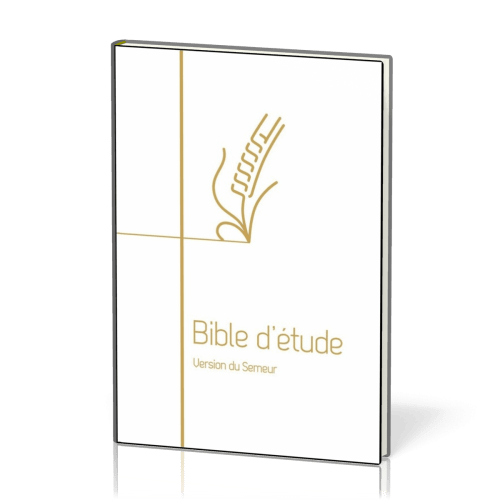 Bible d'étude, version Semeur, blanche - Couverture souple tranche dorée