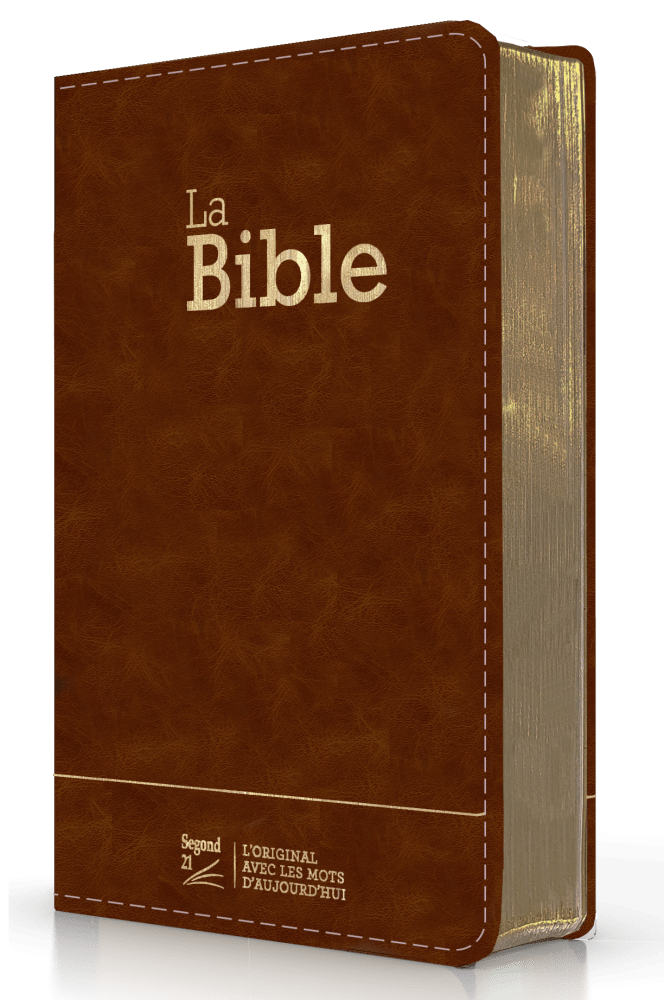 Bible Segond 21 compacte (Premium Style) - couverture souple, cuire brun, avec tranches dorées