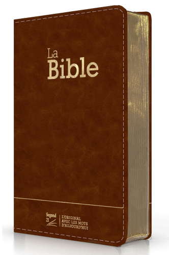 Bible Segond 21 compacte (Premium Style) - couverture souple, cuire brun, avec tranches dorées