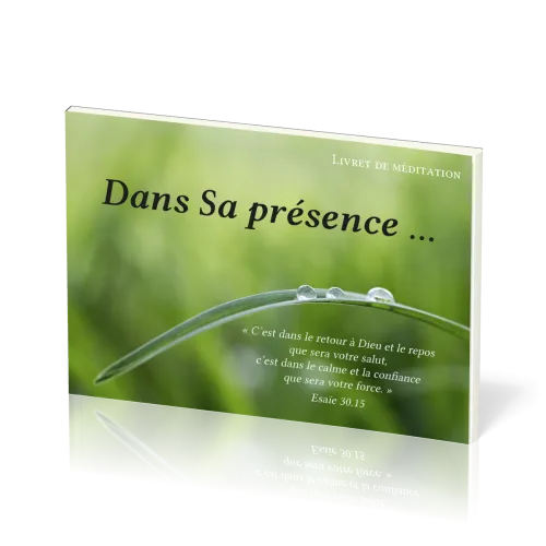 Dans Sa présence… - livret de méditation + audios en CD et téléchargement