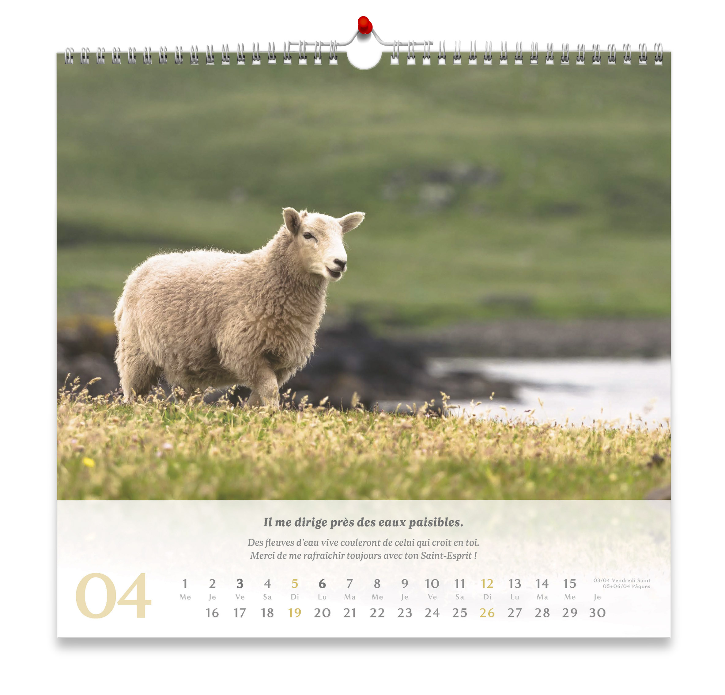 Psaume 23 - Grand format - calendrier mural