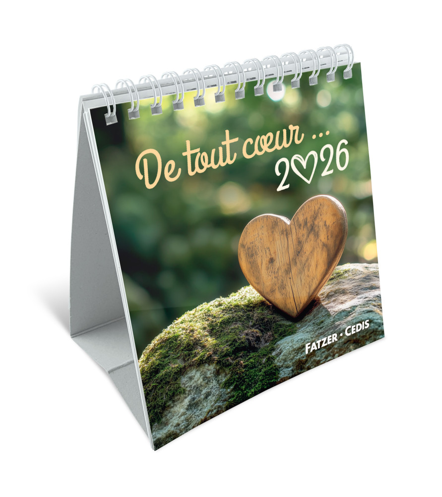 De tout cœur - calendrier de table