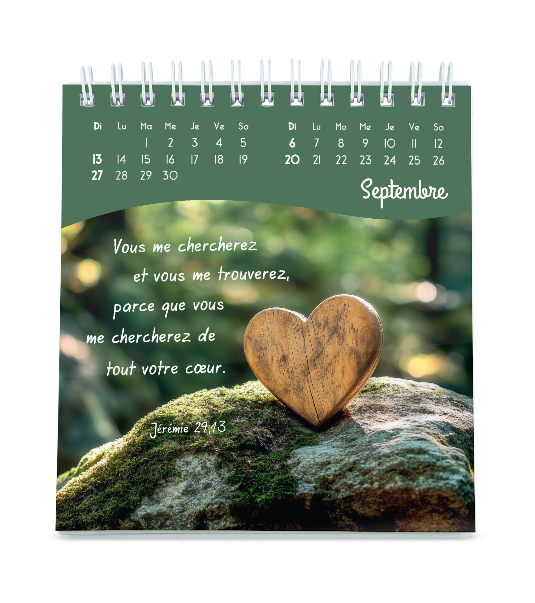 De tout cœur - calendrier de table