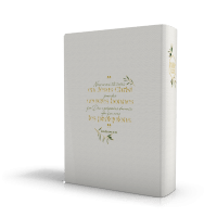Bible Segond 21 Journal de bord -  couverture souple, toile blanche avec motifs dorés