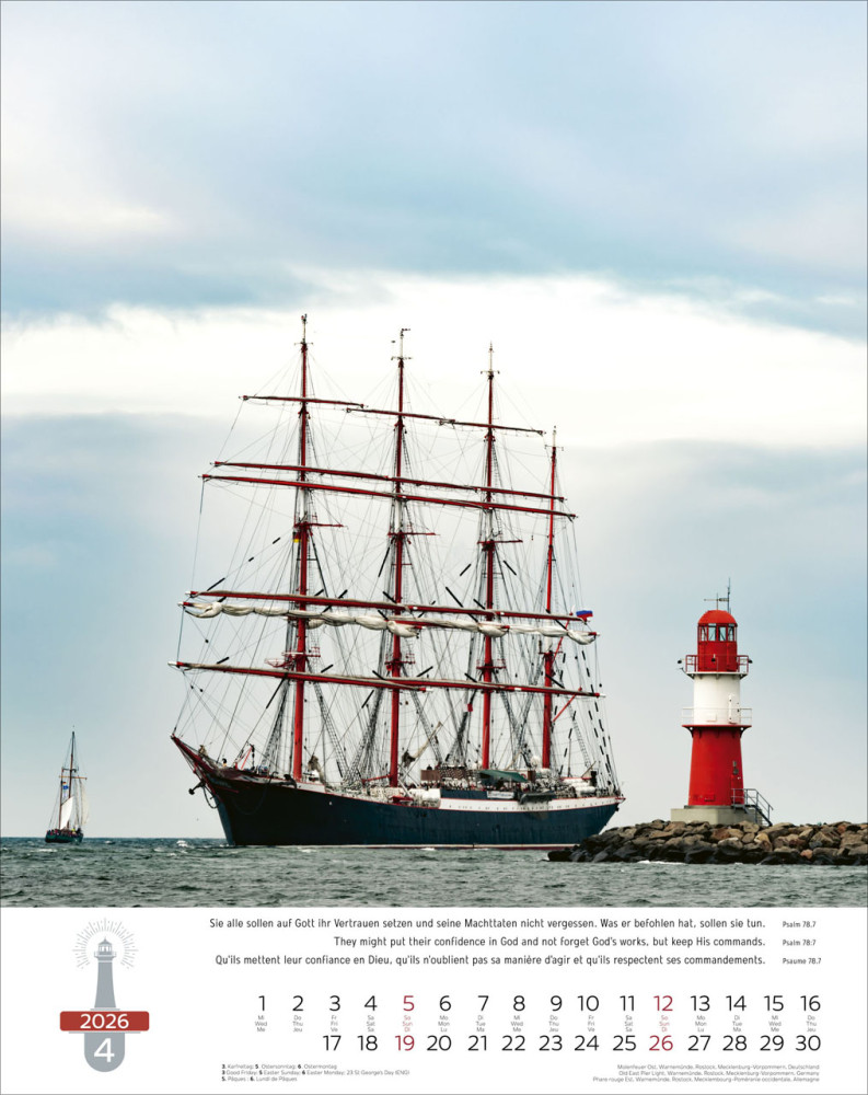 Calendrier Phares, Leuchttürme, Lighthouses - trilingue allemand, français, anglais - Super...