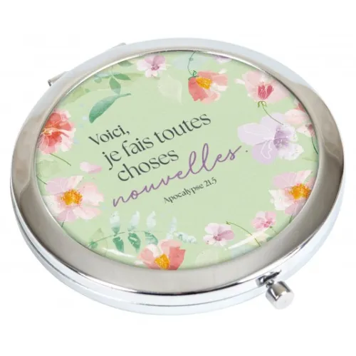 Miroir de poche Mot d'ordre 2026 - "Voici, je fais toutes choses nouvelles."