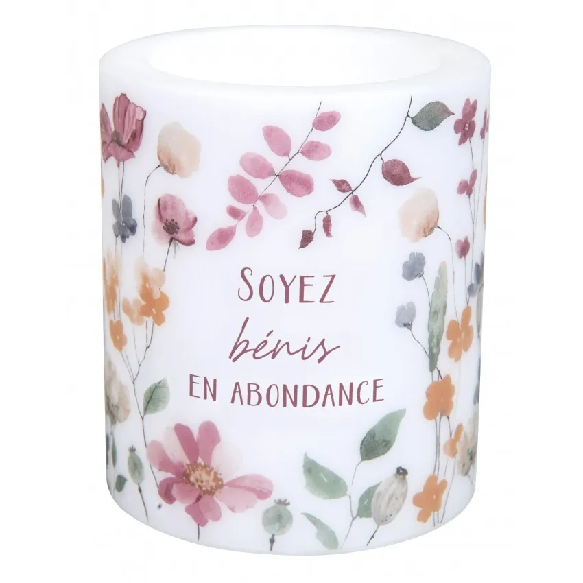 Bougie/lanterne - "soyez bénis en abondance"