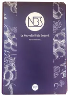 Bible d'étude NBS - grand format, similicuir prune, étui souple