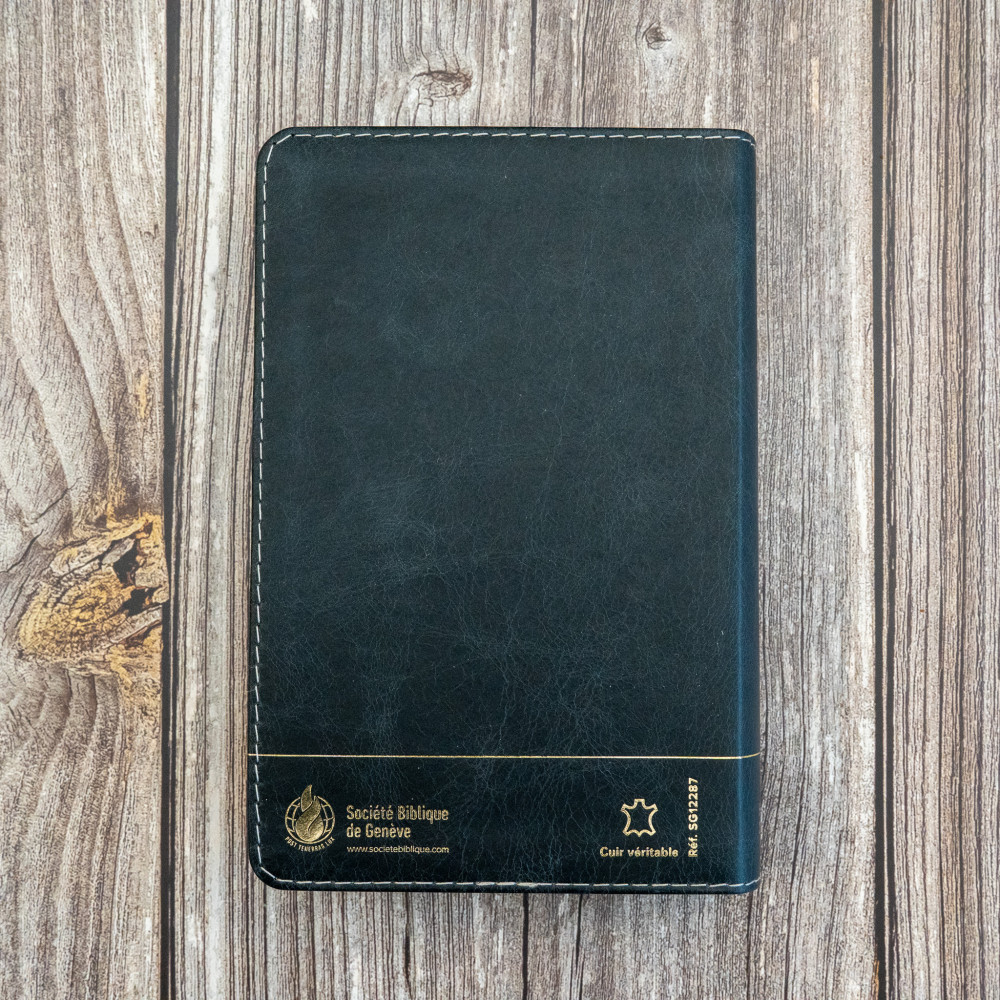 Bible Segond 21 compacte (Premium Style) - couverture souple, cuir anthracite, avec tranches dorées