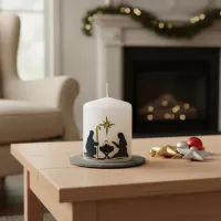 Petite bougie crèche design moderne