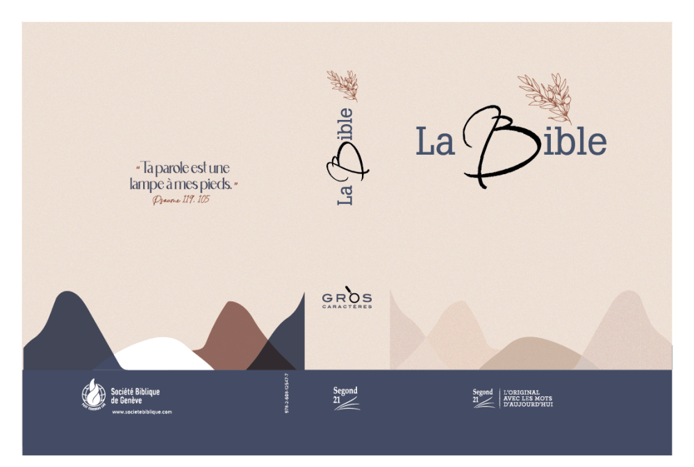Bible Segond 21, gros caractères, - modèle rigide toilé matelassé - La Maison de la Bible x Sœur_co