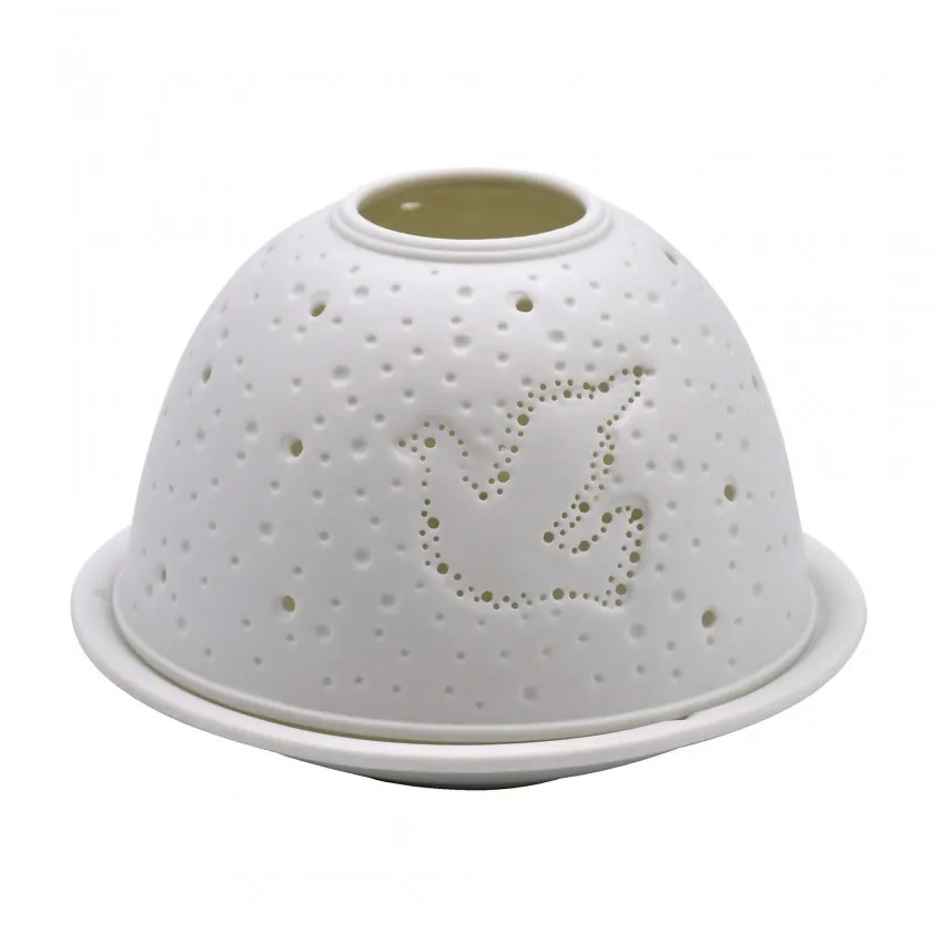 Bougeoir Colombe en porcelaine
