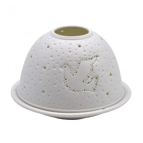 Bougeoir Colombe en porcelaine