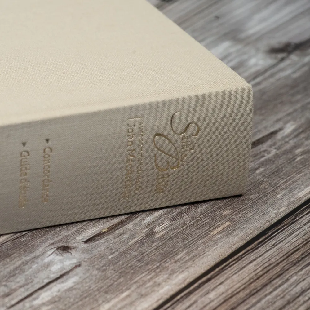 Bible d'étude Segond NEG MacArthur - couverture semi-rigide, toile beige