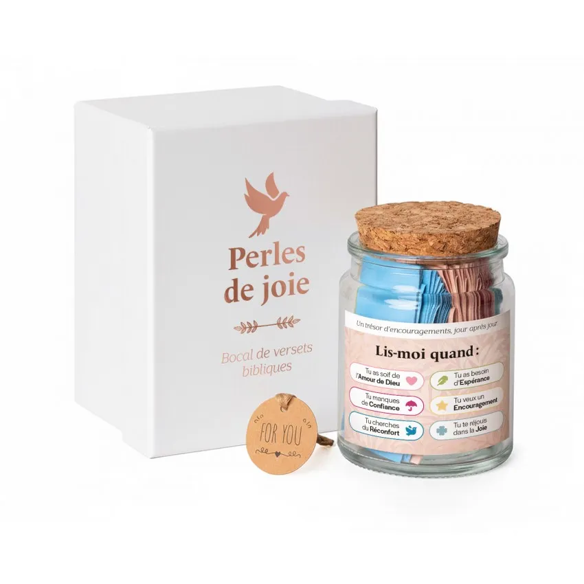 Bocal de 90 versets "Perles de joie"