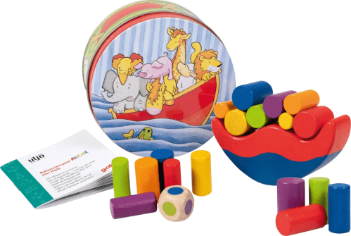 Jeu balance Arche de Noé (bois) - dans boîte métallique