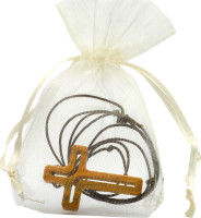 Collier Croix - Bois d'Olivier