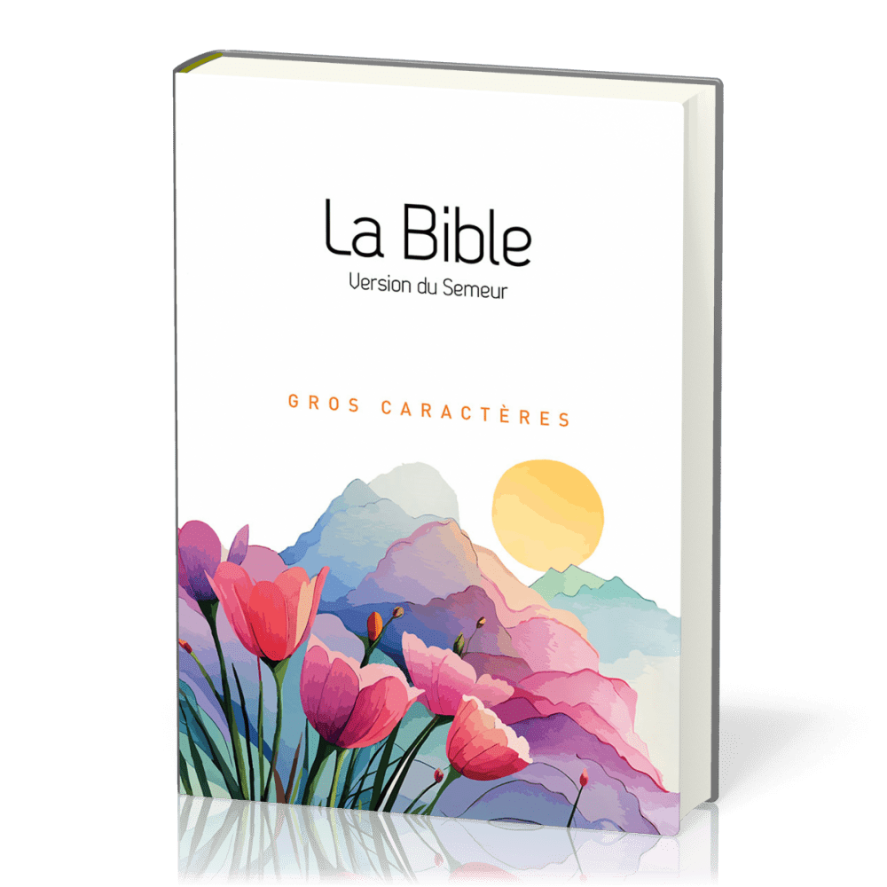 Bible Semeur 2015, gros caractères, blanche illustrée, semi-souple textile, tranche blanche