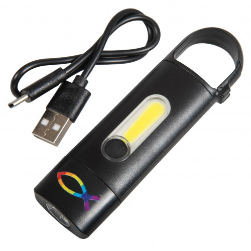 Lampe torche rechargeable avec mousqueton