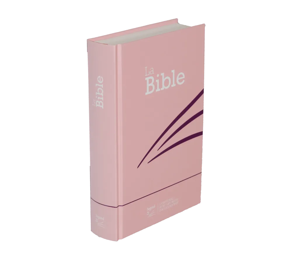 Bible Segond 21 compacte - Couverture rigide skivertex rose guimauve