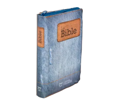 Bible Segond 21 compacte (Premium Style) - couverture souple toilée motif jeans, avec fermeture...