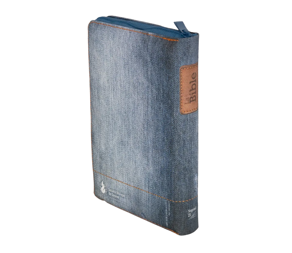 Bible Segond 21 compacte (Premium Style) - couverture souple toilée motif jeans, avec fermeture...