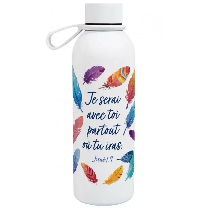 Bouteille isotherme collection "Je serai avec toi" Josué 1.9