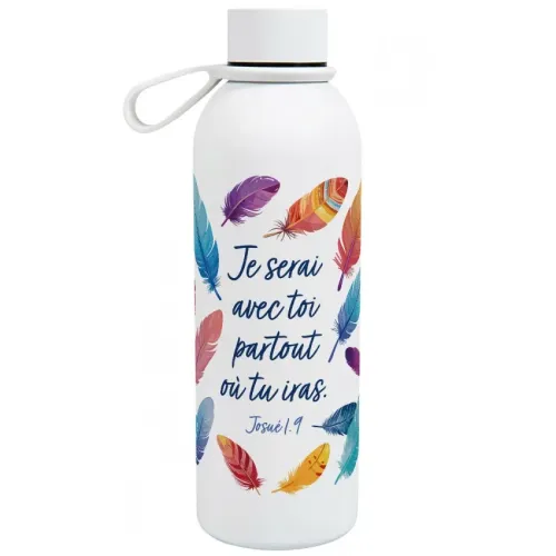 Bouteille isotherme collection "Je serai avec toi" Josué 1.9