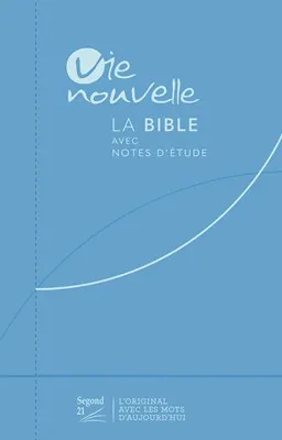 Bible d'étude Vie nouvelle, Segond 21 - couverture souple, toile bleue, tranches argentées