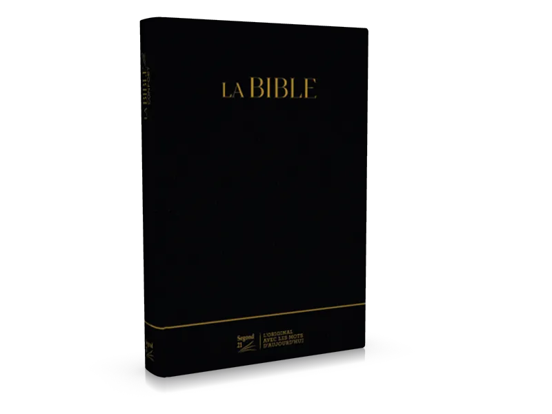 Bible S21 Confort, Souple en cuir véritable, noir, tranches or